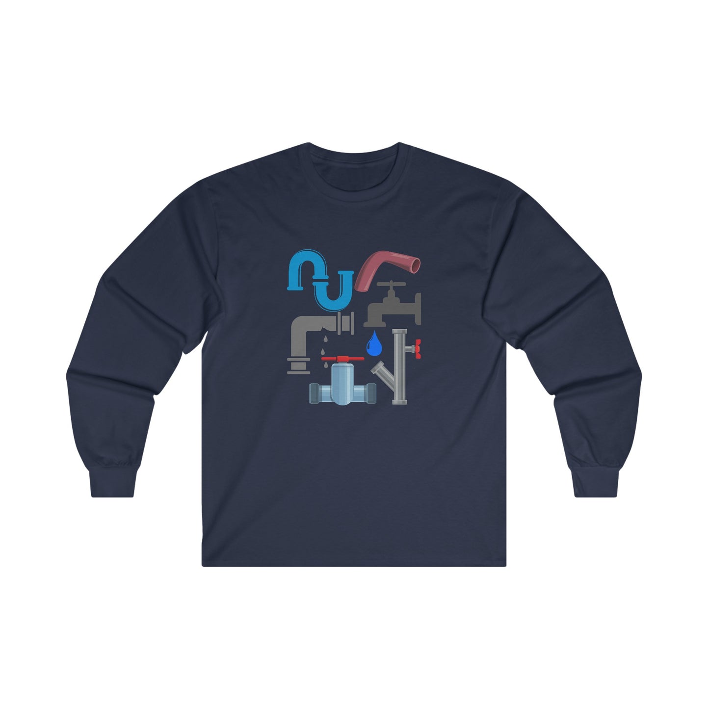 Plumbing Pipes Long Sleeve T-shirt