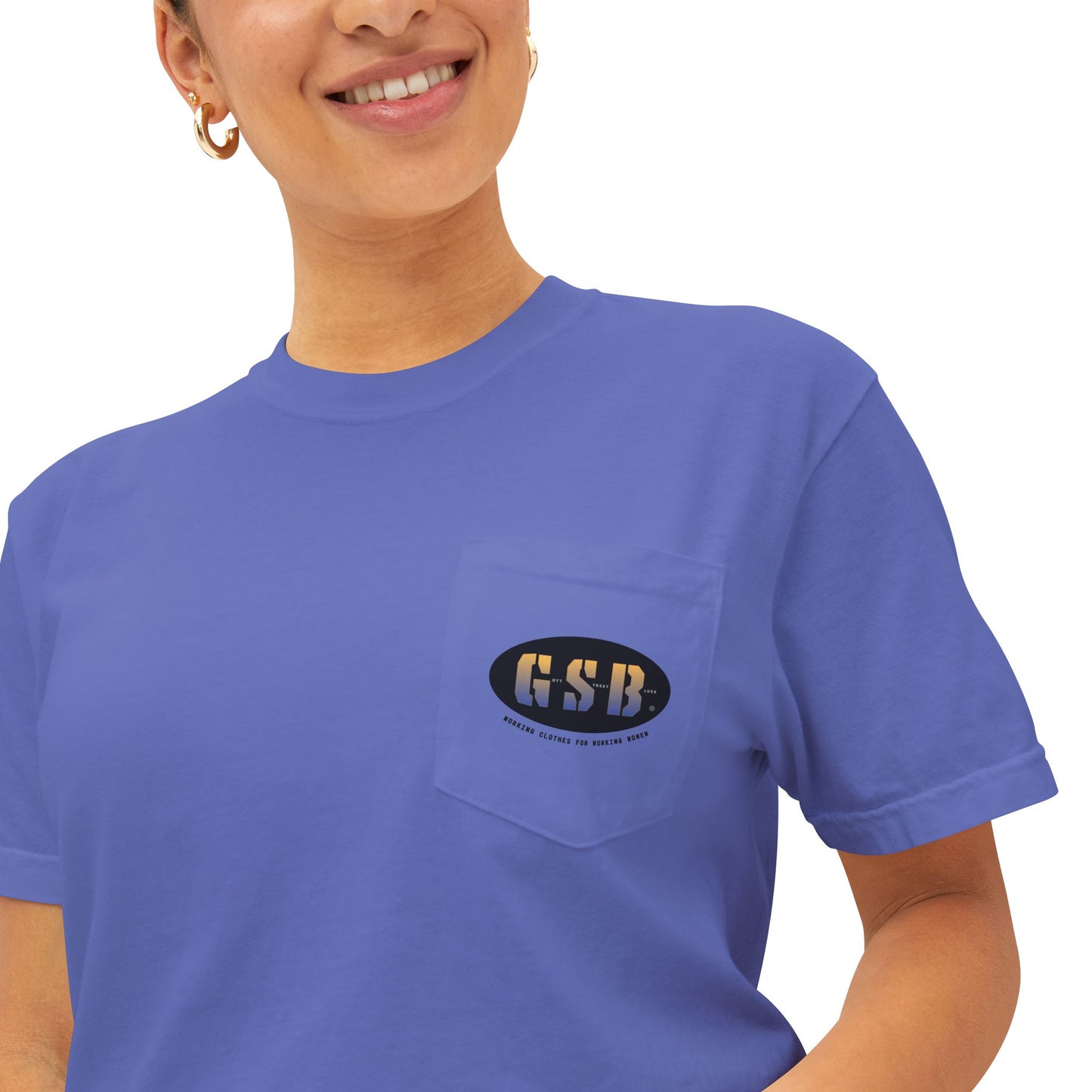 Logo Unisex Garment-Dyed Pocket T-Shirt