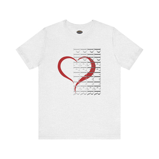 Vertical Pipefitter Heart T-shirt