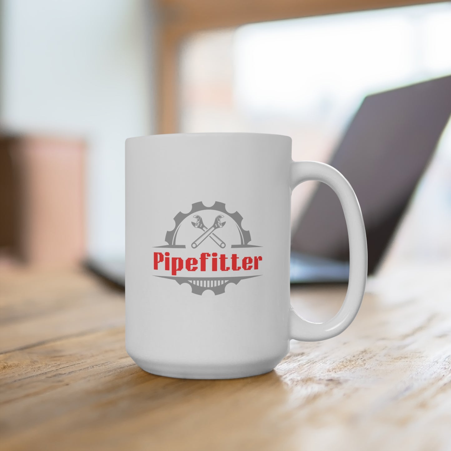 Pipefitter Red Letter Coffee Mug- White
