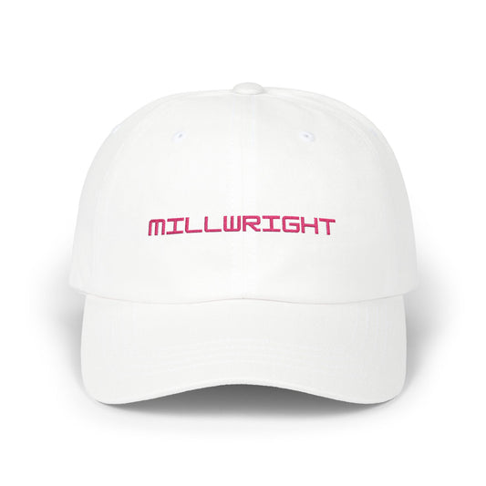 Millwright Dad Cap - Pink Embroidered Lettering