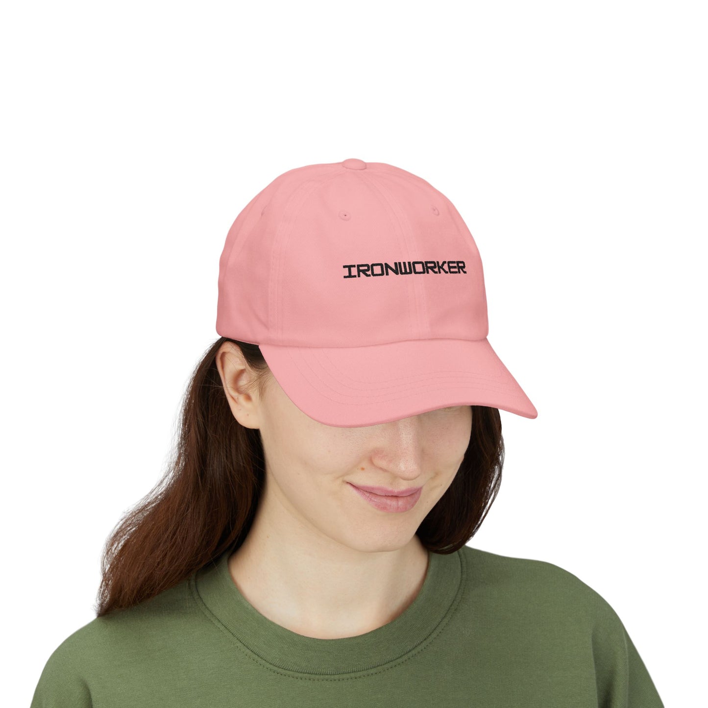 Ironworker Tradeswoman (Dad Cap) Black Thread Embroidery