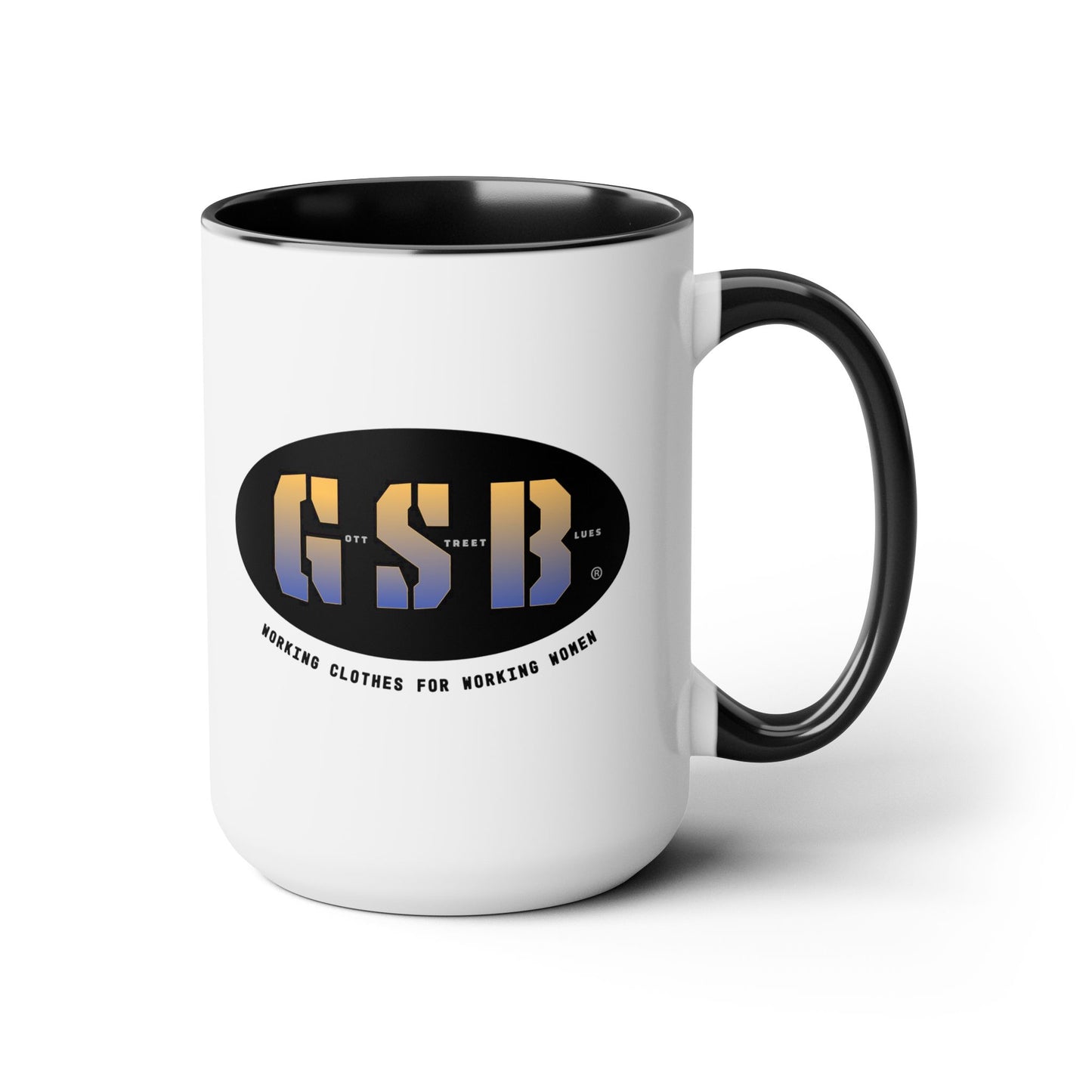 GSB Logo Two-Tone Coffee Mugs, 15oz