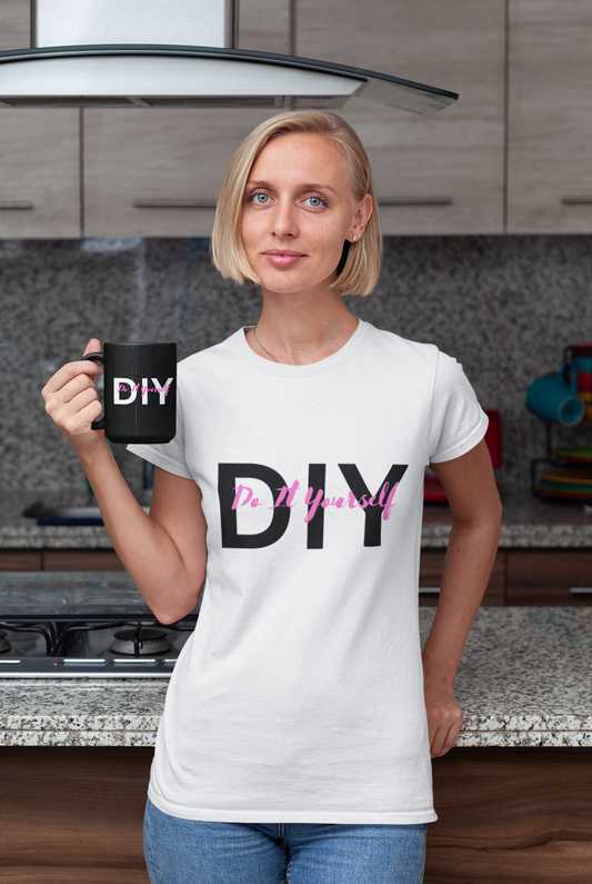 DIY Black Coffee Mug - 15oz Inspirational Drinkware