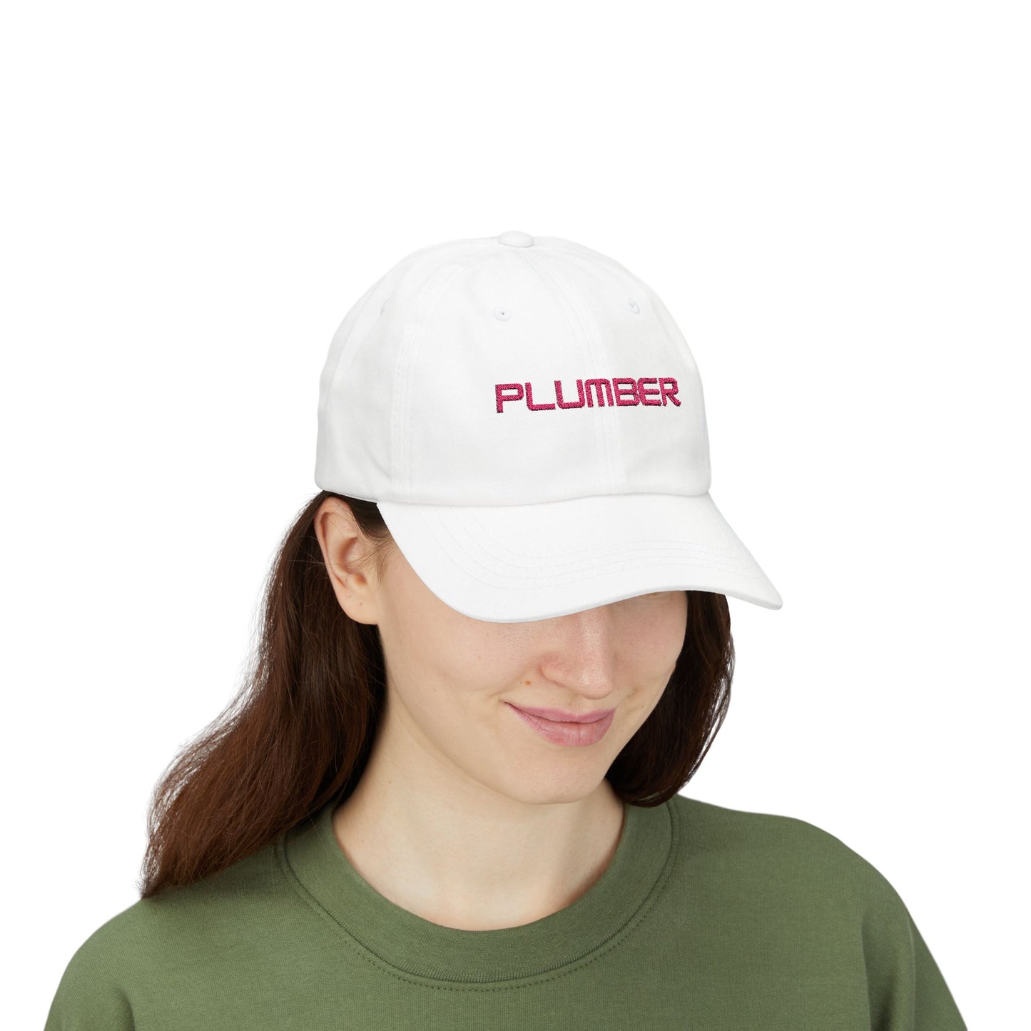 Plumber (Dad Cap) Pink Thread Embroidery