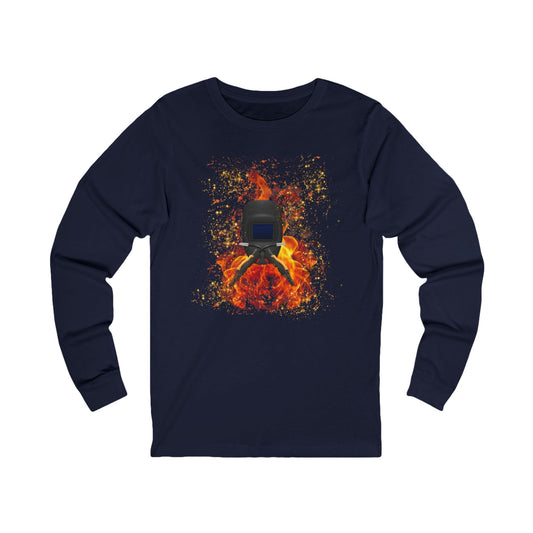 Welding Helmet and Torch Long Sleeve Tee