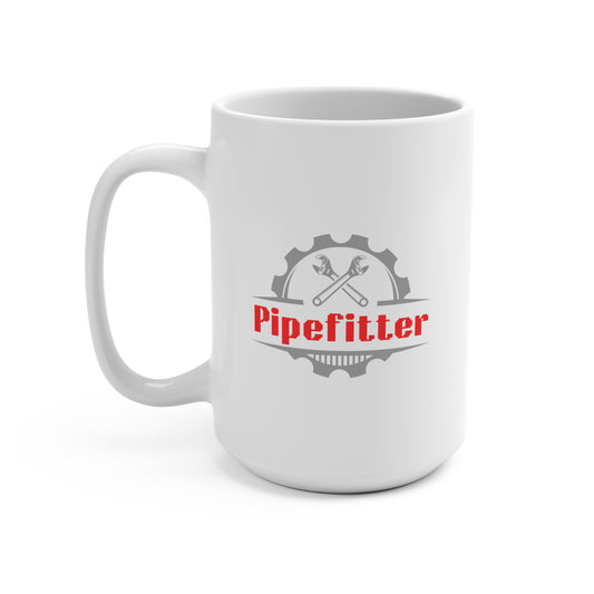 Pipefitter Red Letter Coffee Mug- White