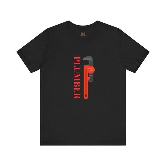 Plumber with Pipe Wrench T-shirt