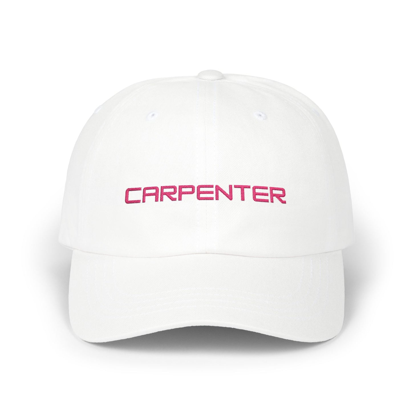 Carpenter Dad Cap - Embroidered Pink Lettering