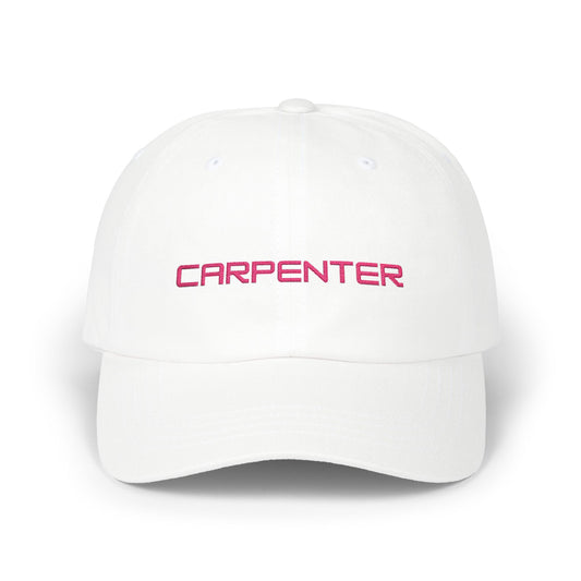 Carpenter Dad Cap - Embroidered Pink Lettering
