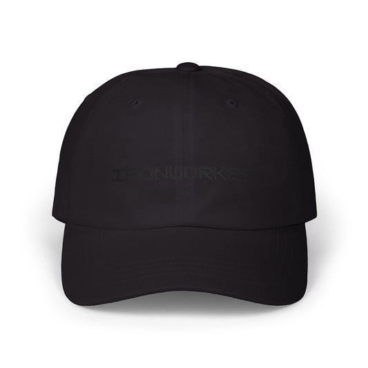 Ironworker Dad Cap – Embroidered Black Thread