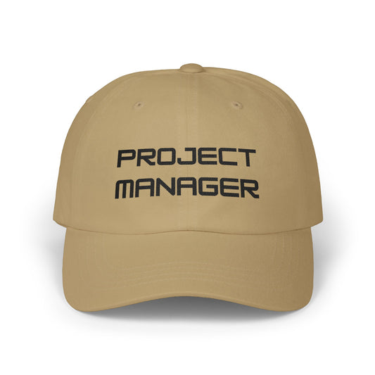 Project Manager Dad Cap — Embroidered Black Thread