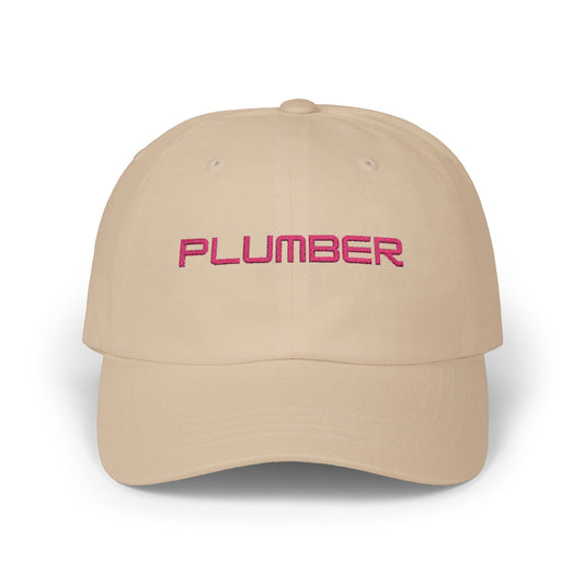 Plumber (Dad Cap) Pink Thread Embroidery