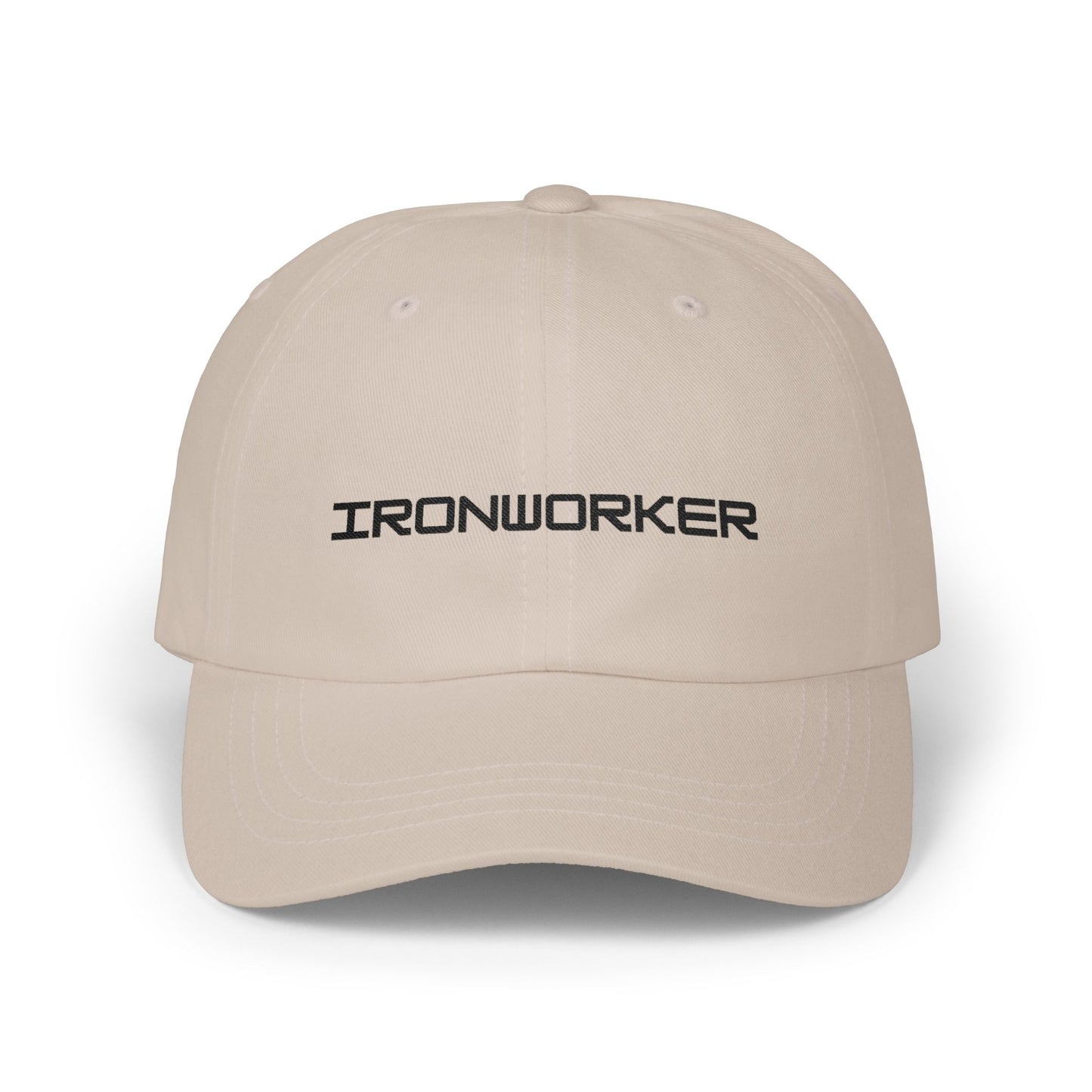 Ironworker Dad Cap – Embroidered Black Thread