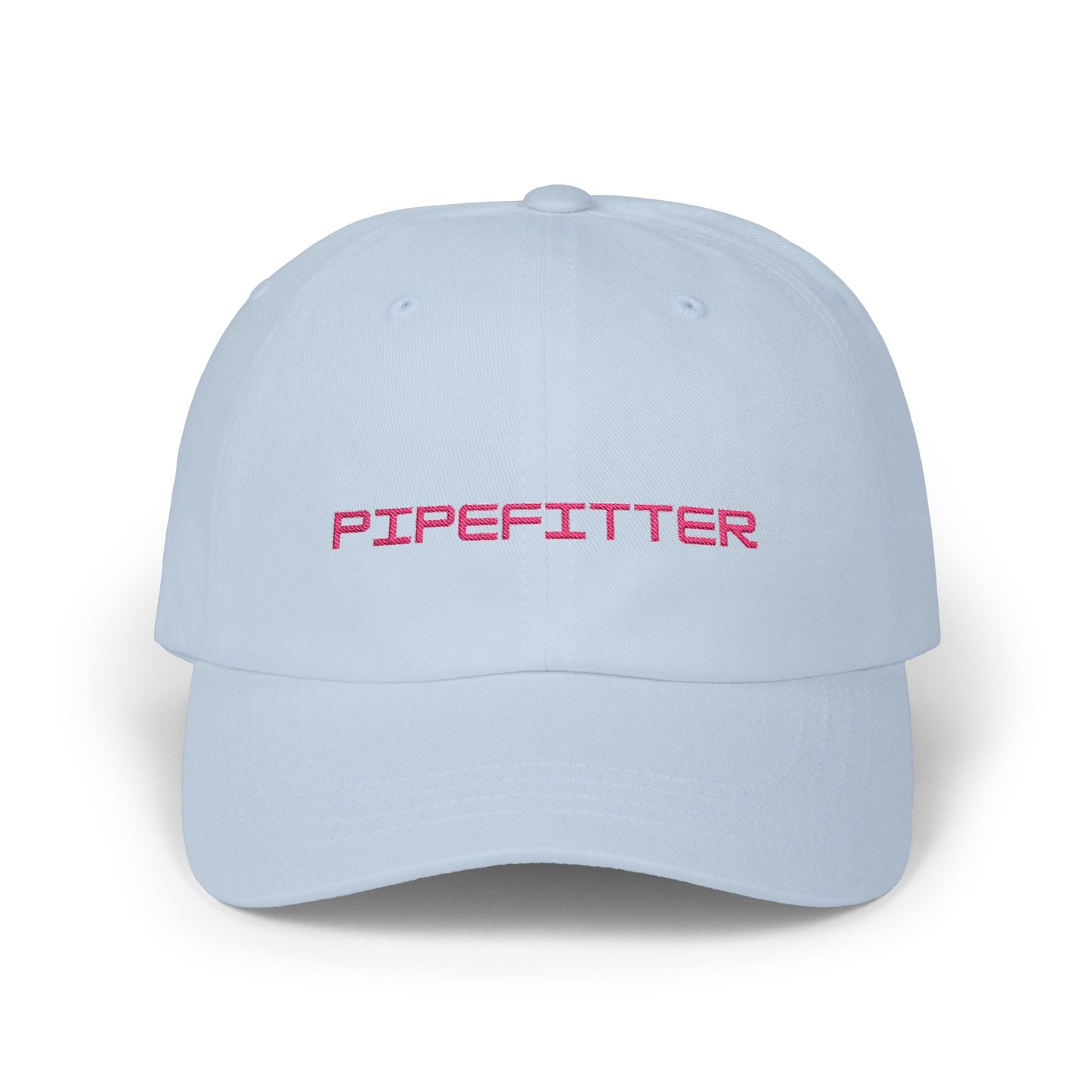 Pipefitter Dad Cap - Pink Embroidered Lettering
