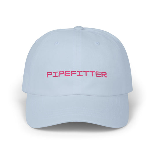 Pipefitter Dad Cap - Pink Embroidered Lettering