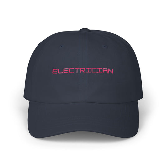 Electrician (Dad Cap) Pink Threaded Embroidery