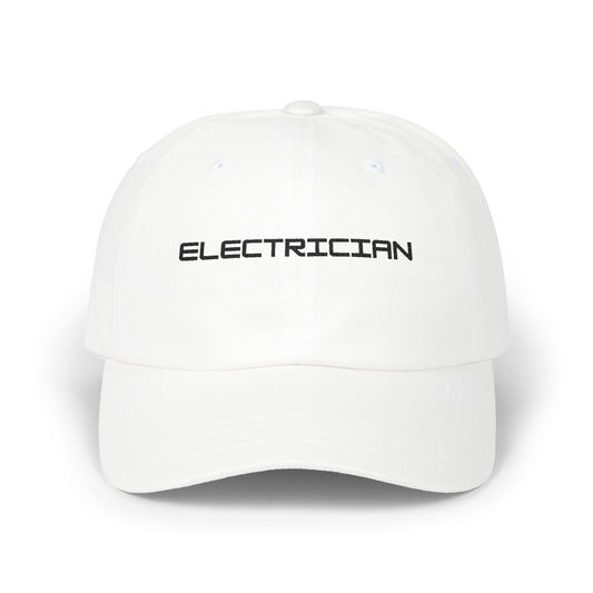Electrician Dad Cap - Embroidered Black Lettering