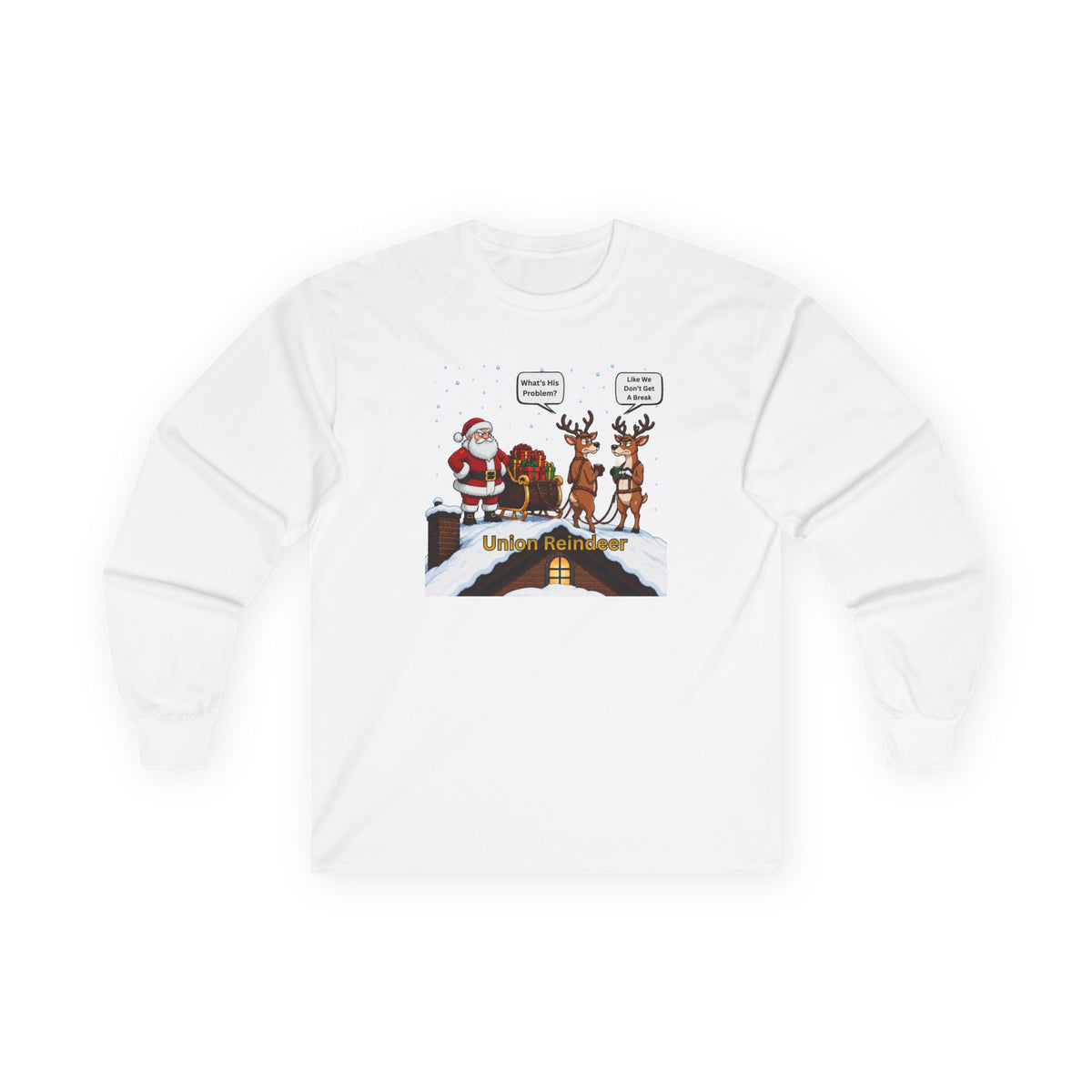 Union Reindeer Christmas Long Sleeve Tee