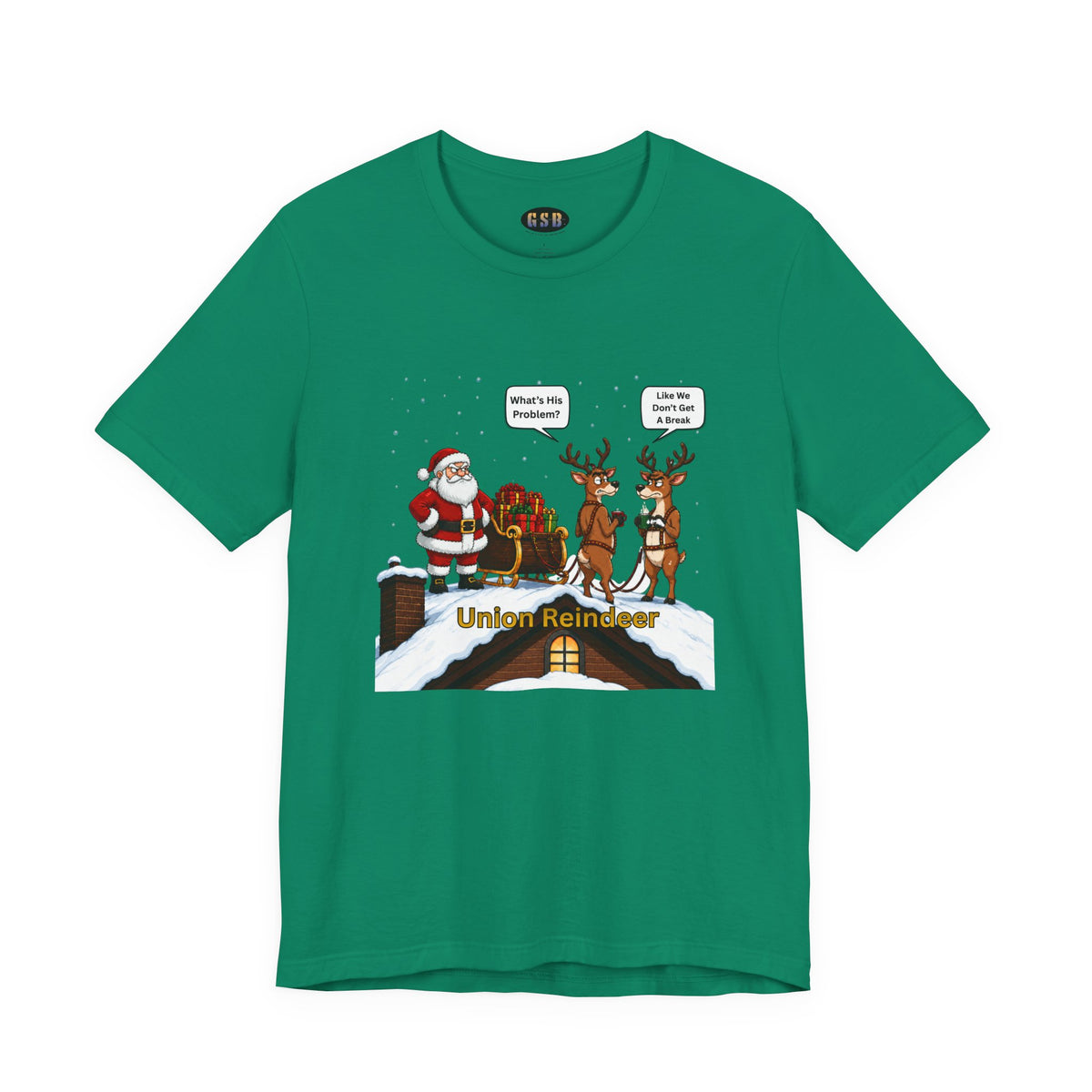 Union Reindeer Christmas Short Sleeve T-Shirt
