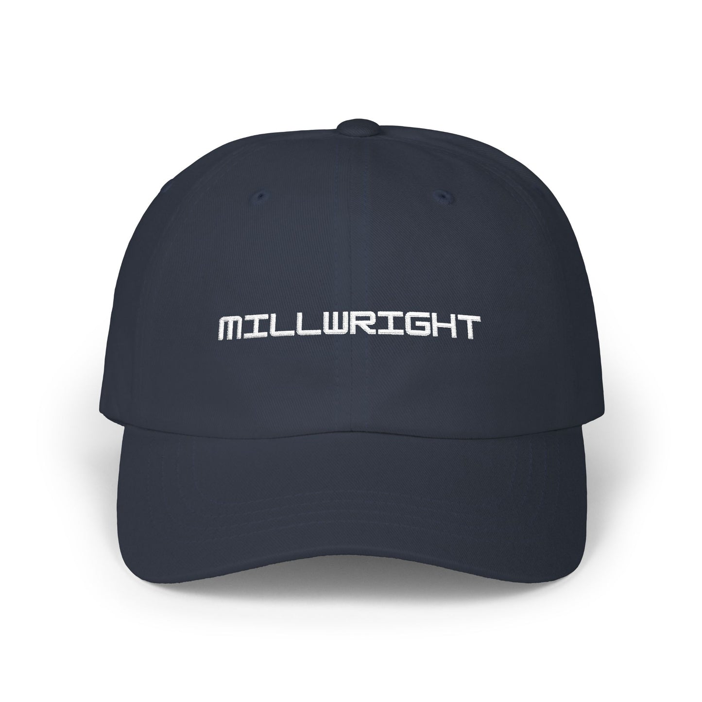 Millwright Dad Cap- White Embroidered Lettering