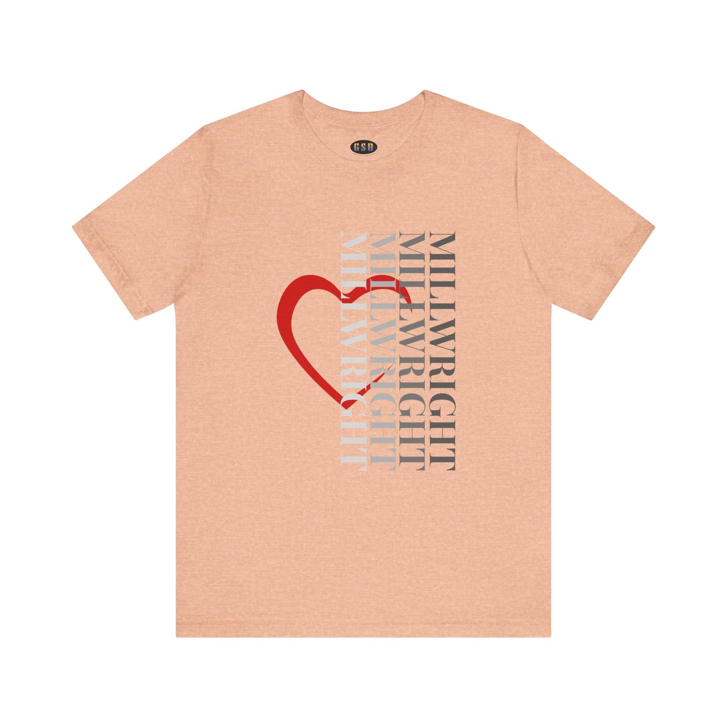 Vertical Millwright Heart T-shirt