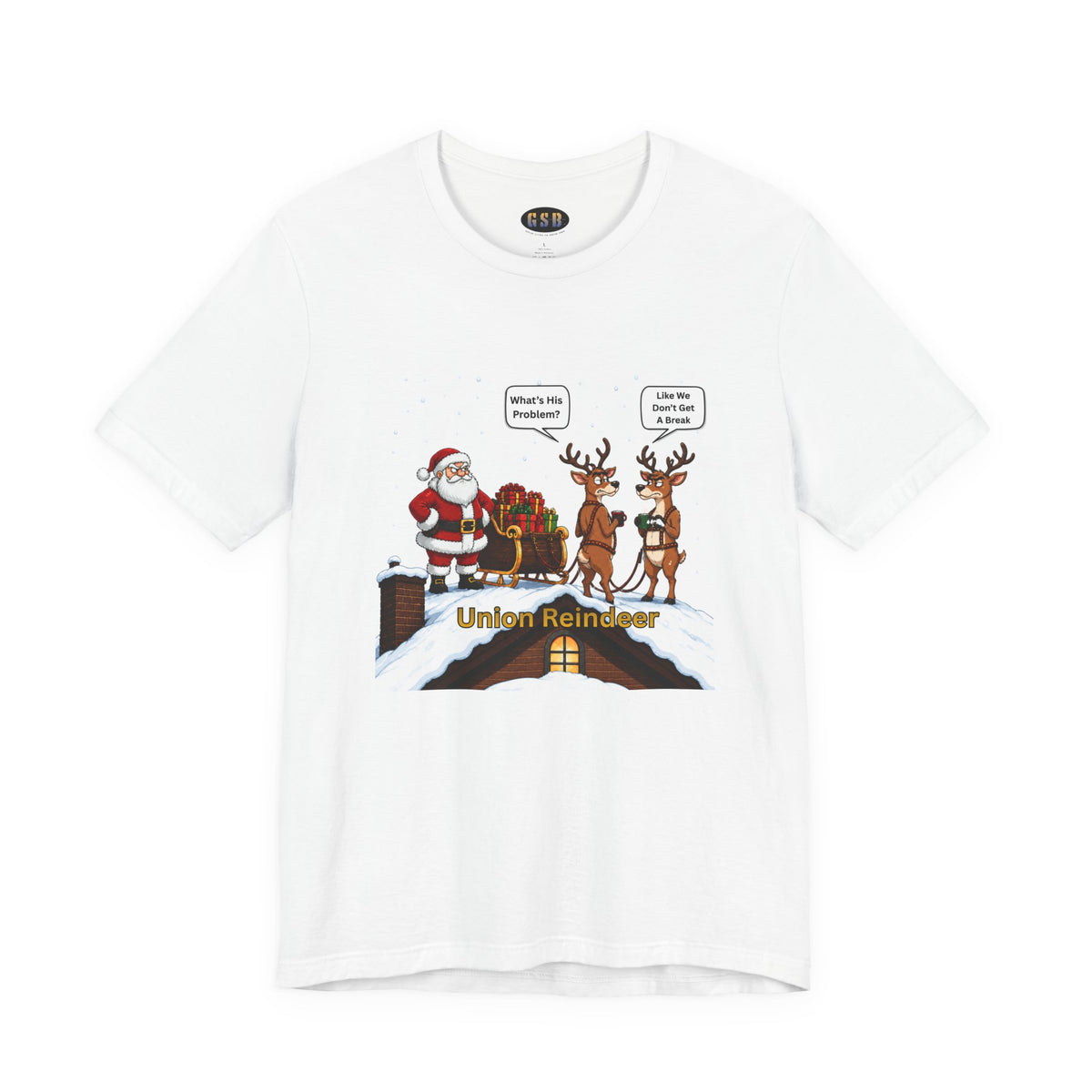 Union Reindeer Christmas Short Sleeve T-Shirt