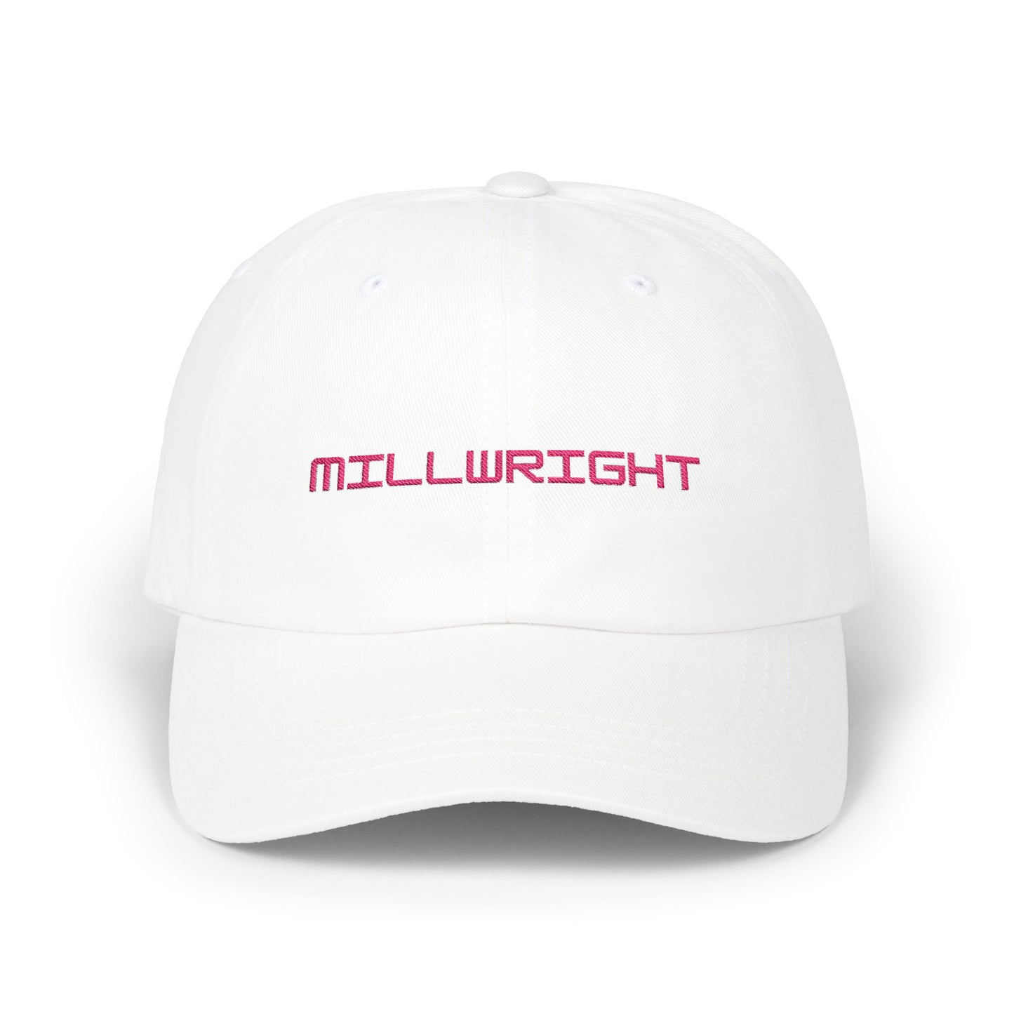 Millwright Dad Cap - Pink Embroidered Lettering
