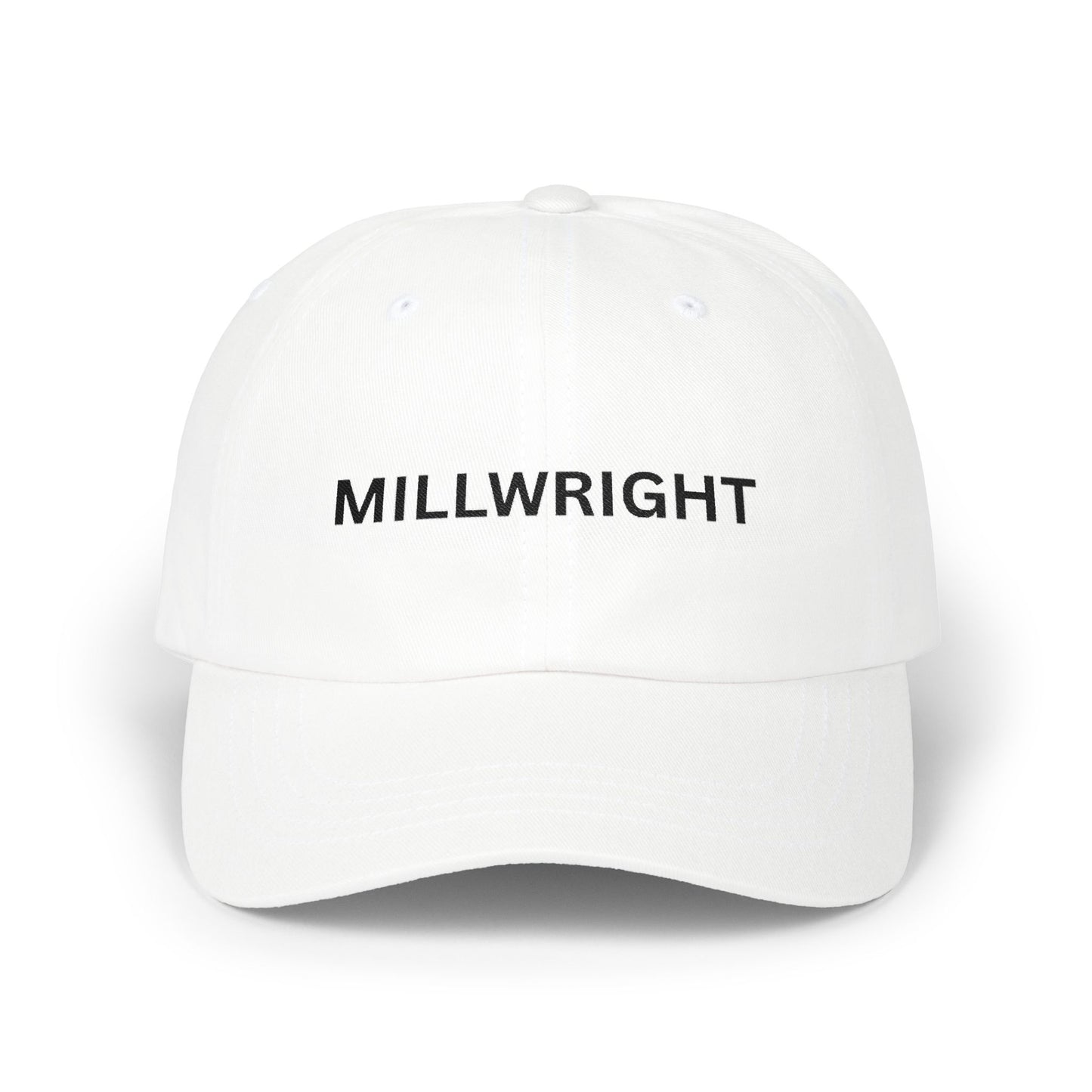 Millwright Dad Cap – Embroidered Black Thread