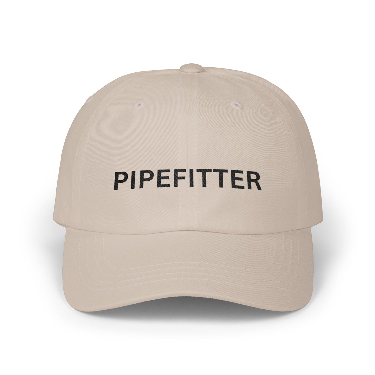 Pipefitter Dad Cap – Embroidered Black Thread
