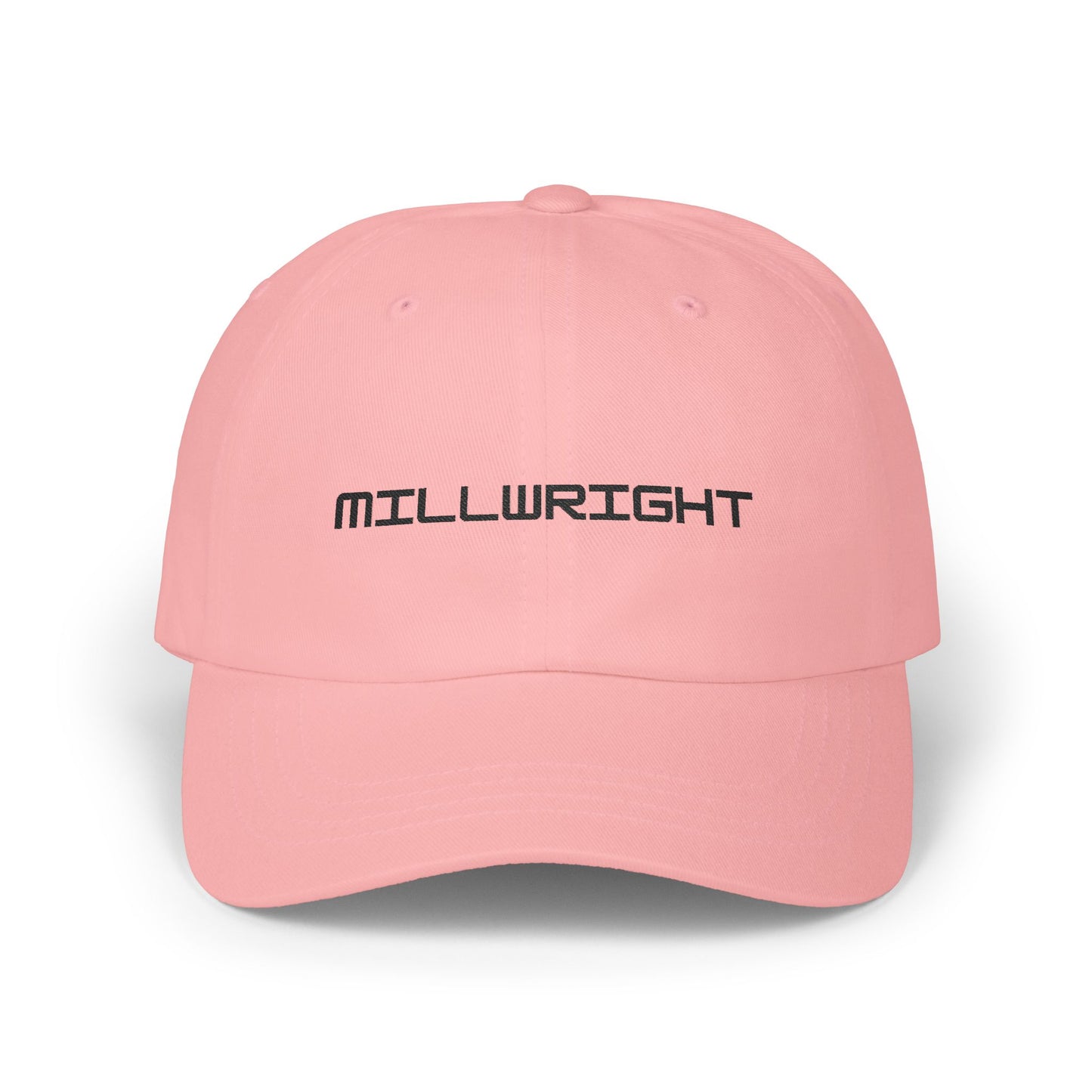 Millwright Dad Cap - Black Embroidered Lettering