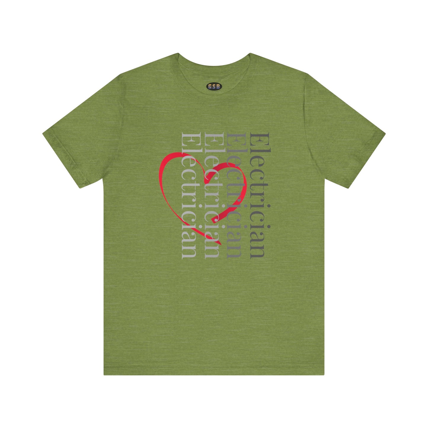 Vertical Electrician Heart T-shirt