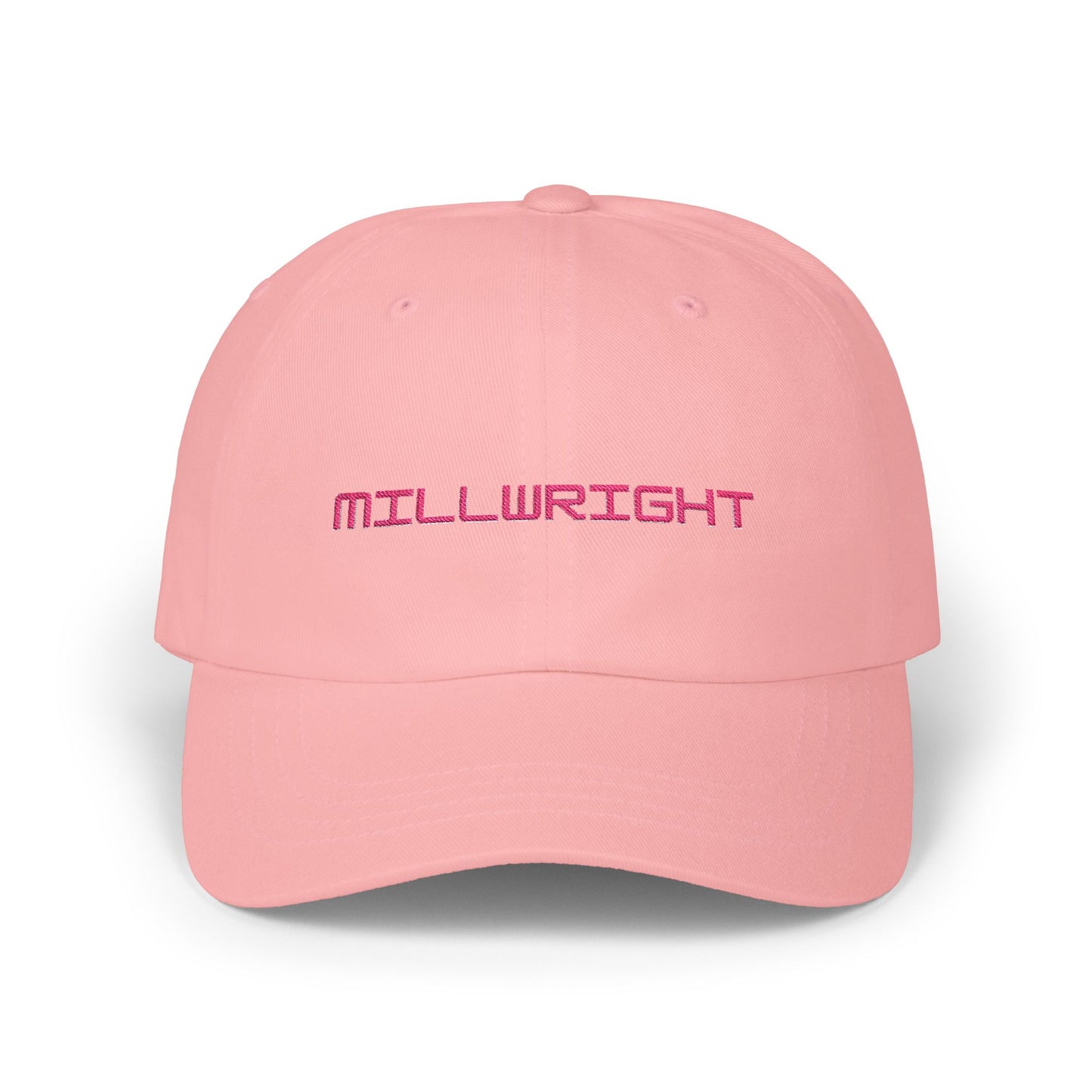 Millwright Dad Cap - Pink Embroidered Lettering