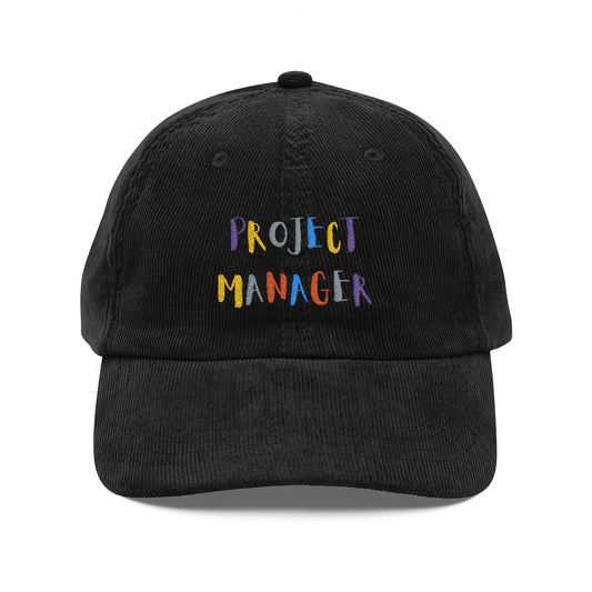 Project Manager Colorful Corduroy Cap