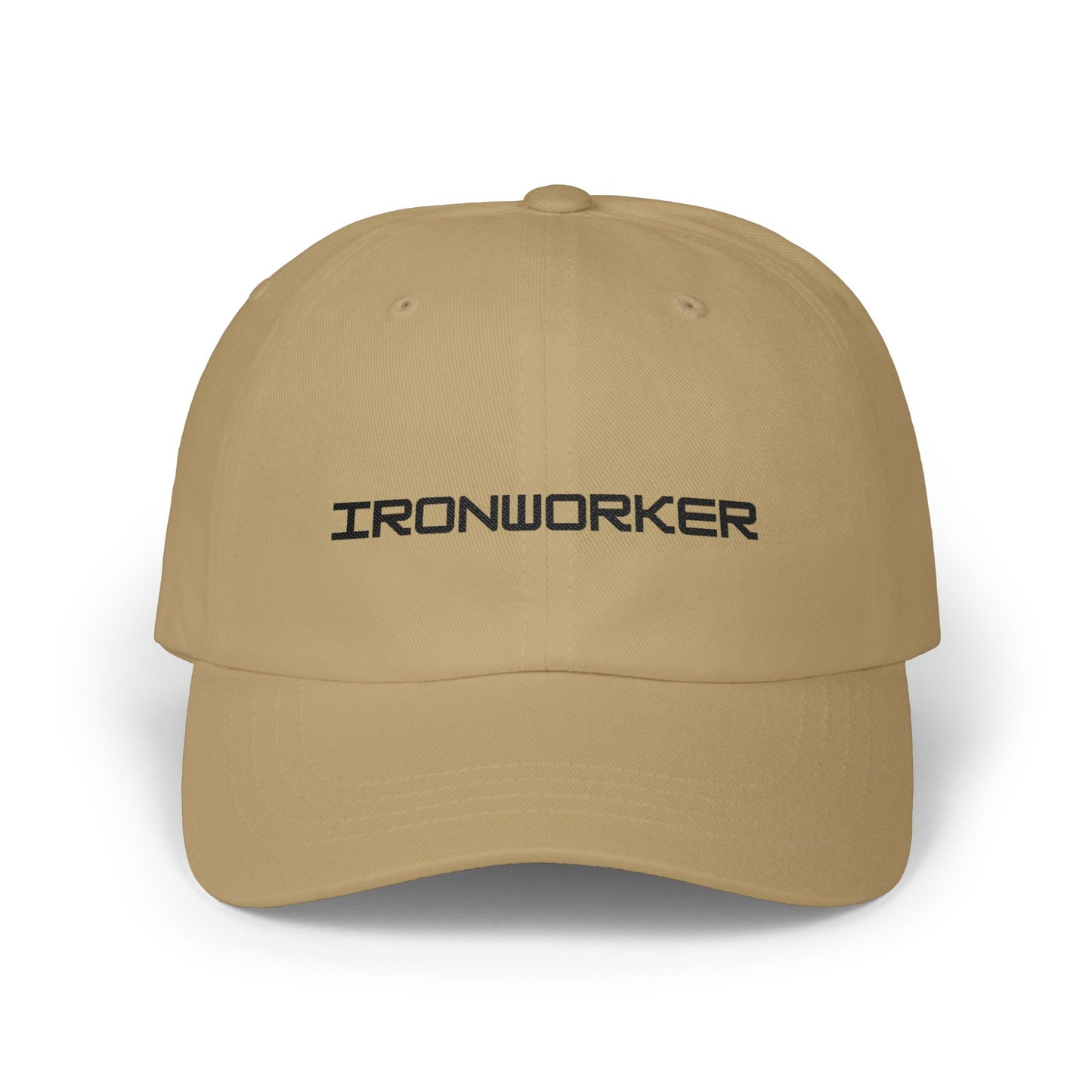 Ironworker Dad Cap – Embroidered Black Thread