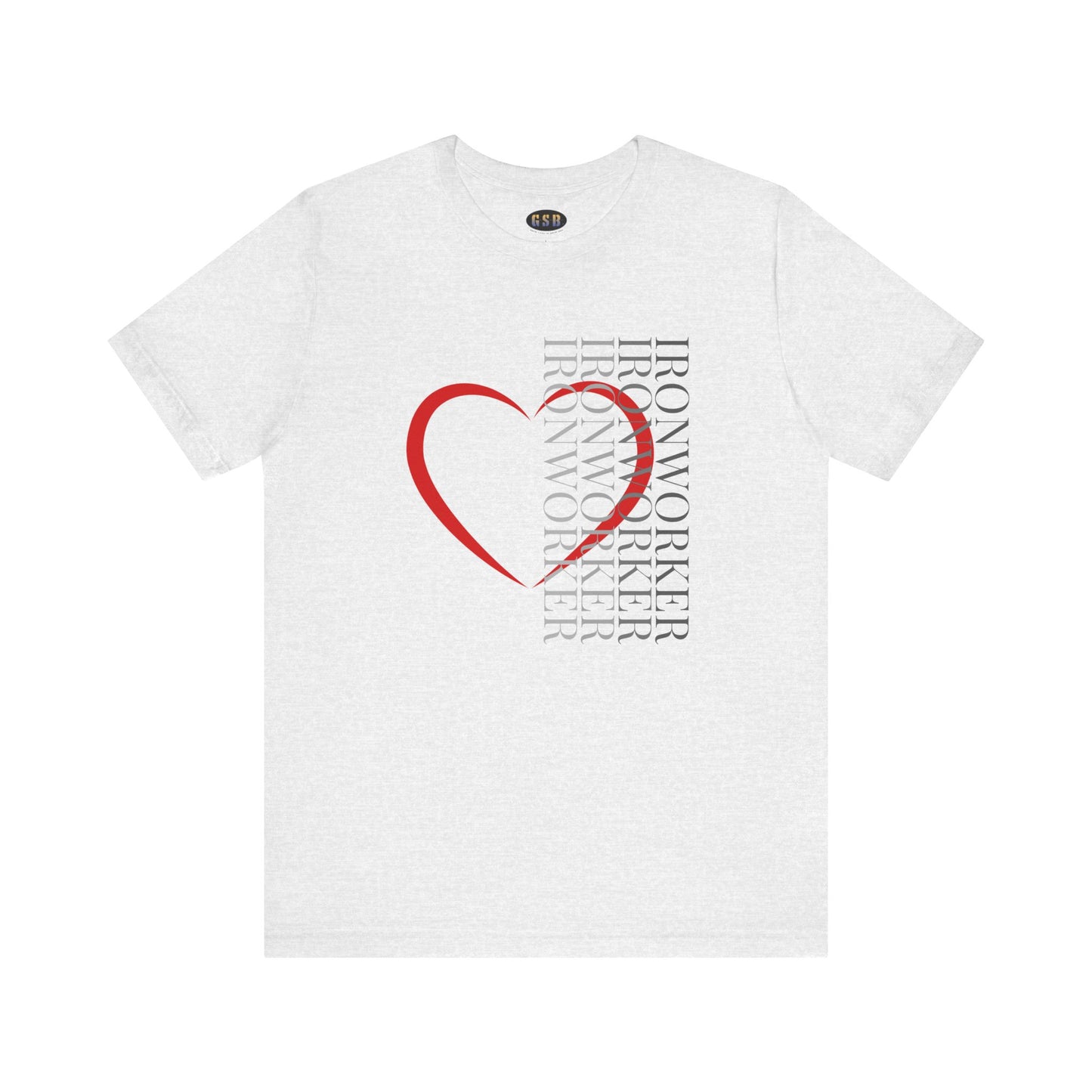 Vertical Ironworker Heart T-shirt
