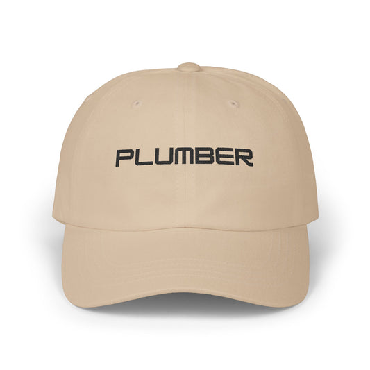 Plumber (Dad Cap) Black Thread Embroidery