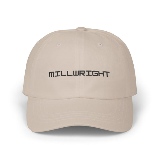 Millwright Dad Cap - Black Embroidered Lettering