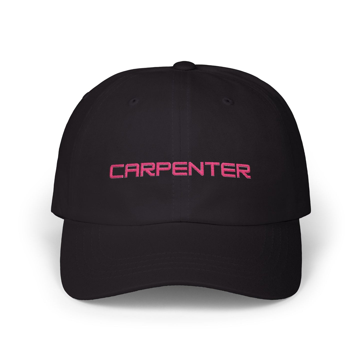 Carpenter Dad Cap - Embroidered Pink Lettering