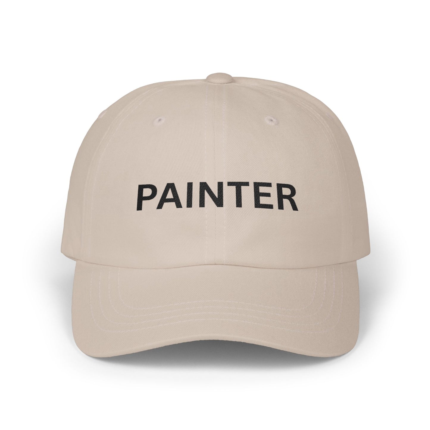 Painter Dad Cap — Embroidered Black Thread