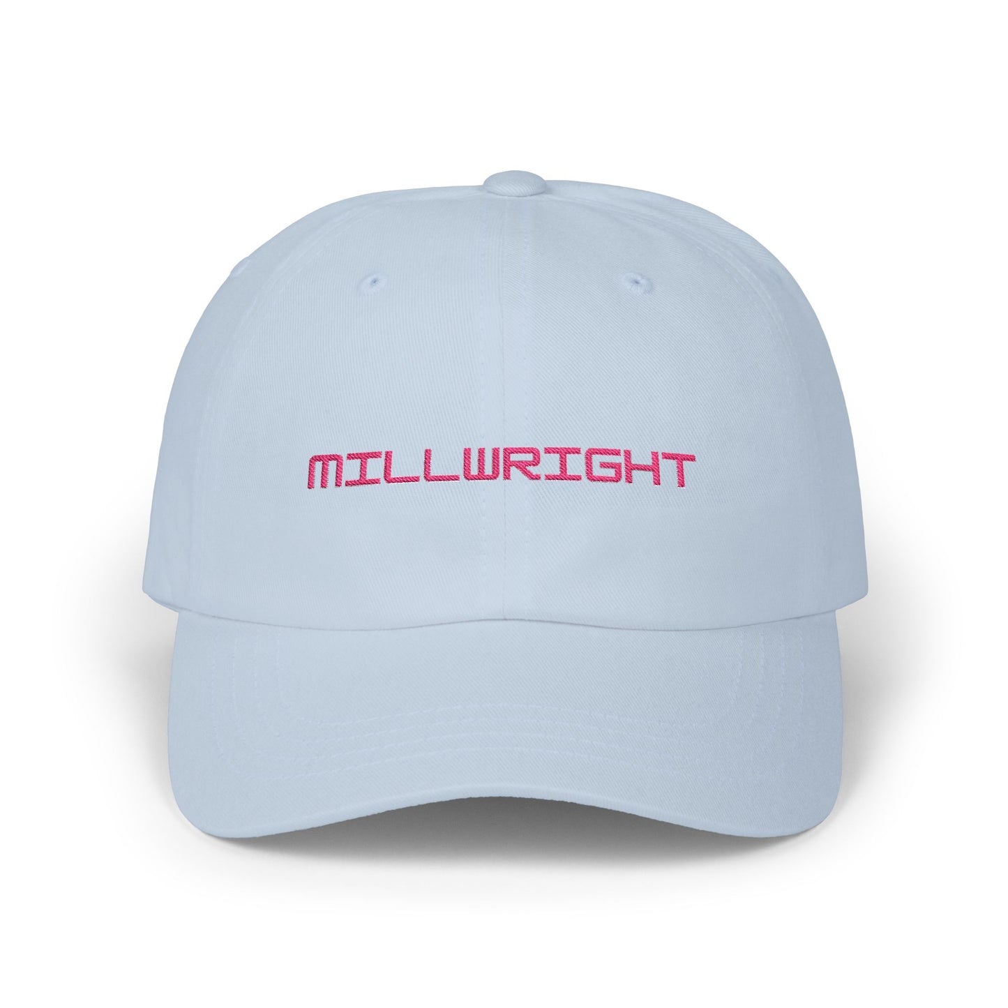 Millwright Dad Cap - Pink Embroidered Lettering