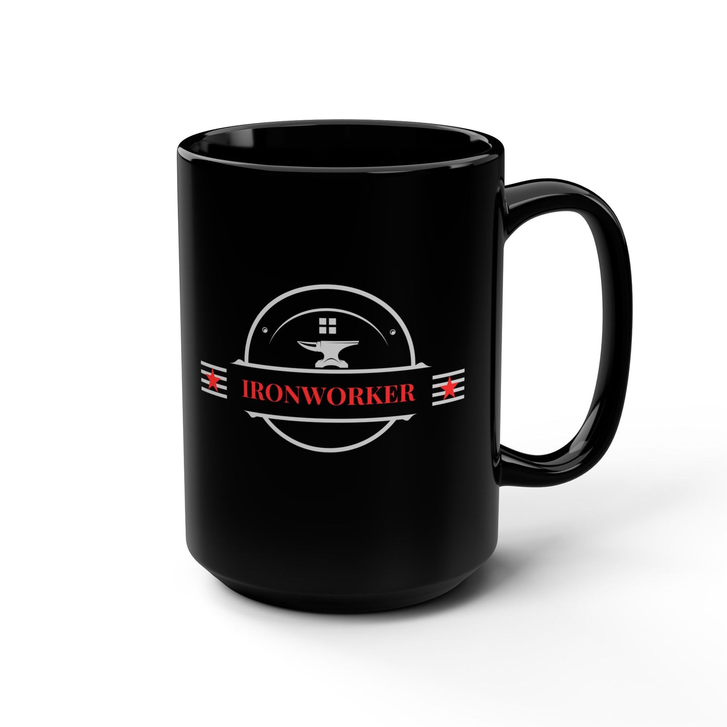 Ironworker Mug Blk w/Anvil