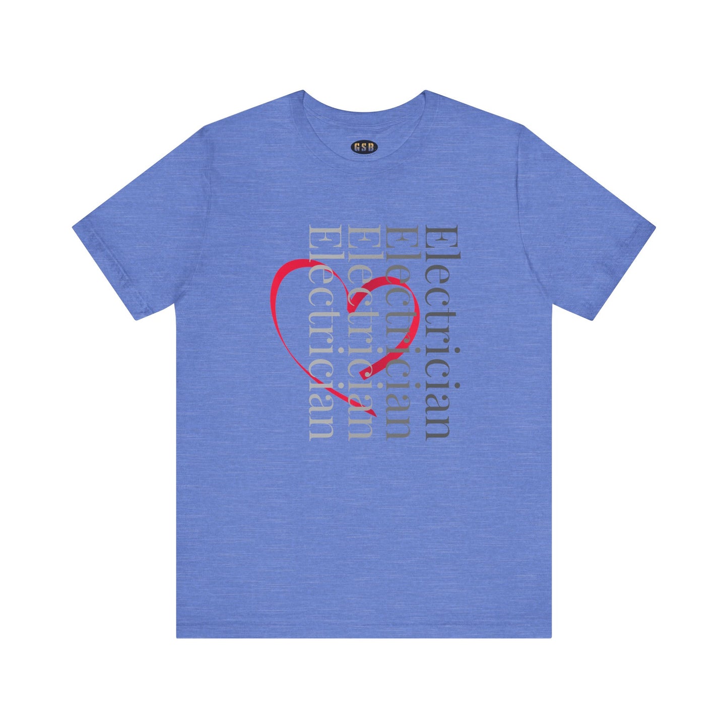 Vertical Electrician Heart T-shirt