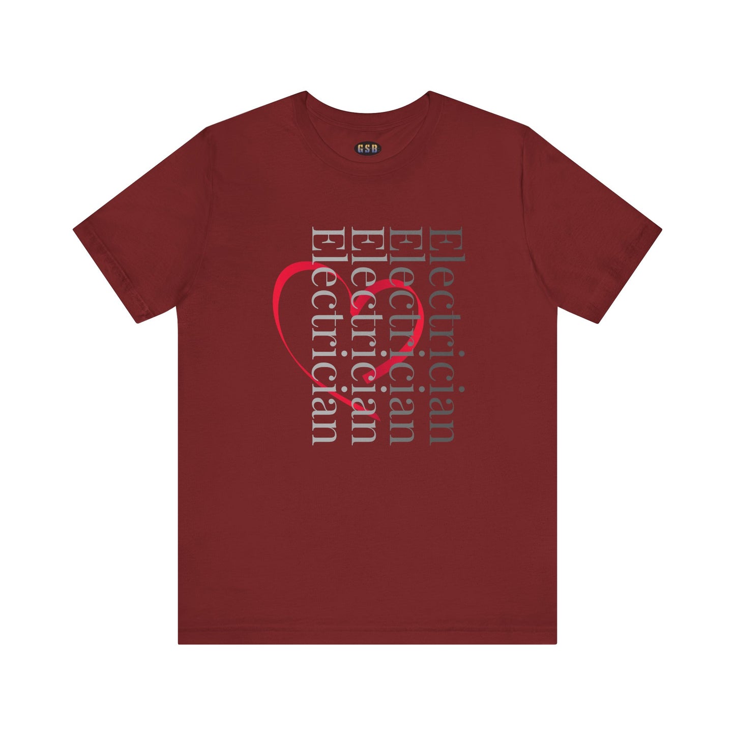 Vertical Electrician Heart T-shirt