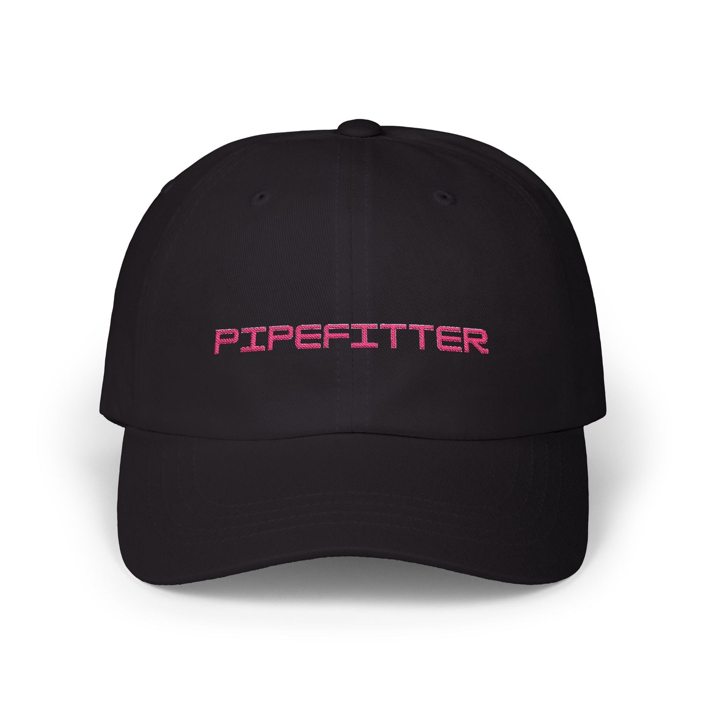 Pipefitter Dad Cap - Pink Embroidered Lettering