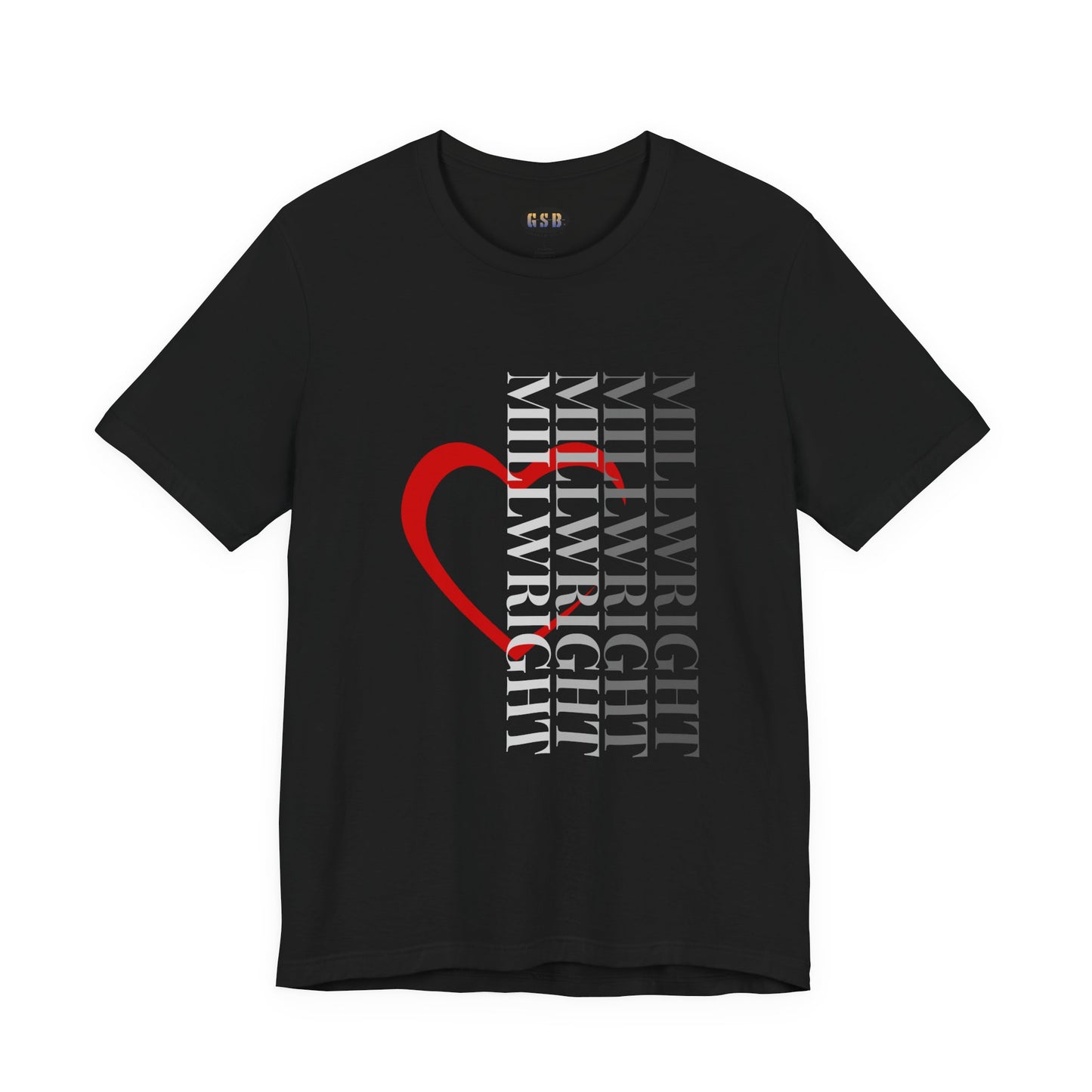 Vertical Millwright Heart T-shirt
