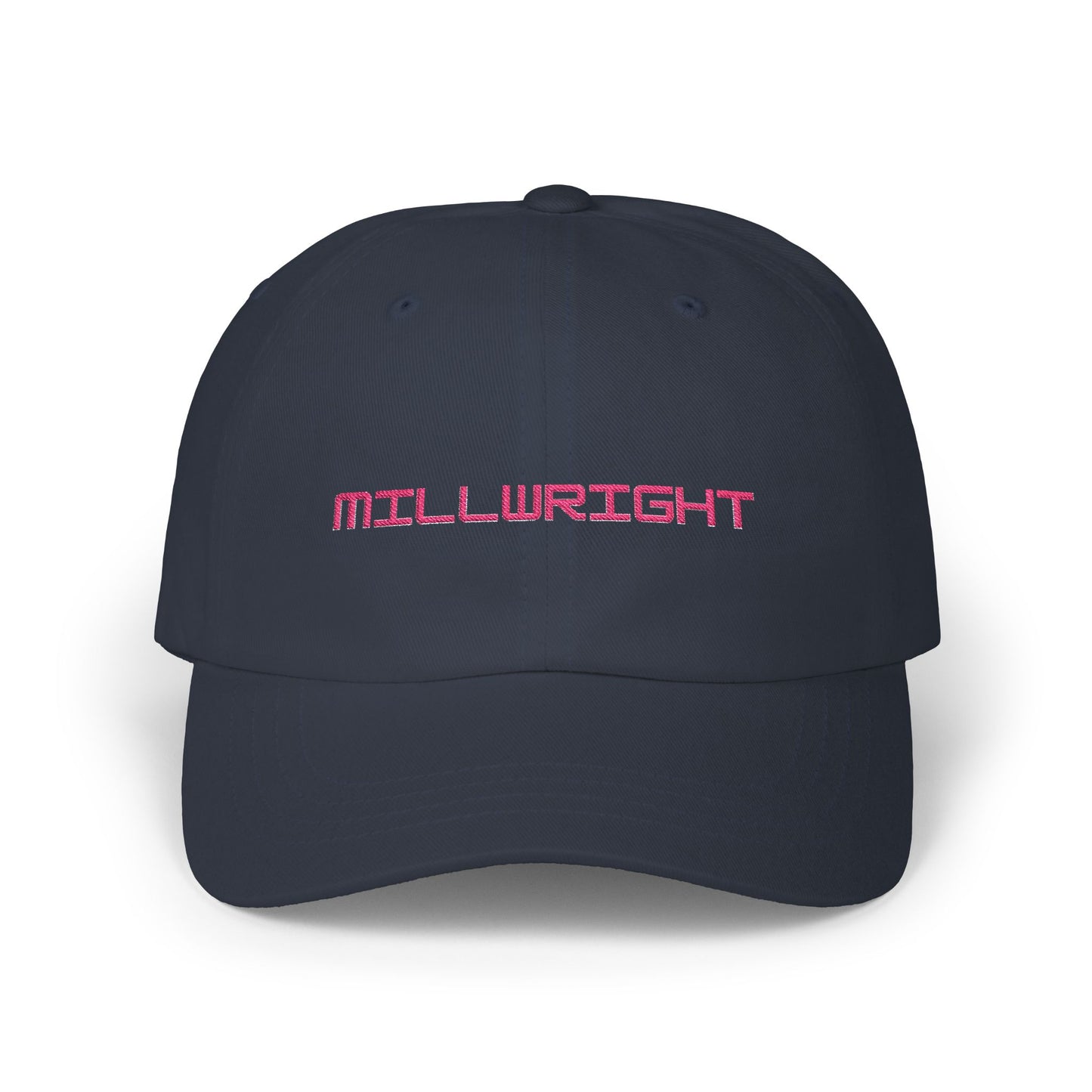 Millwright Dad Cap - Pink Embroidered Lettering