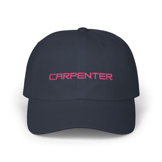 Carpenter Dad Cap - Embroidered Pink Lettering