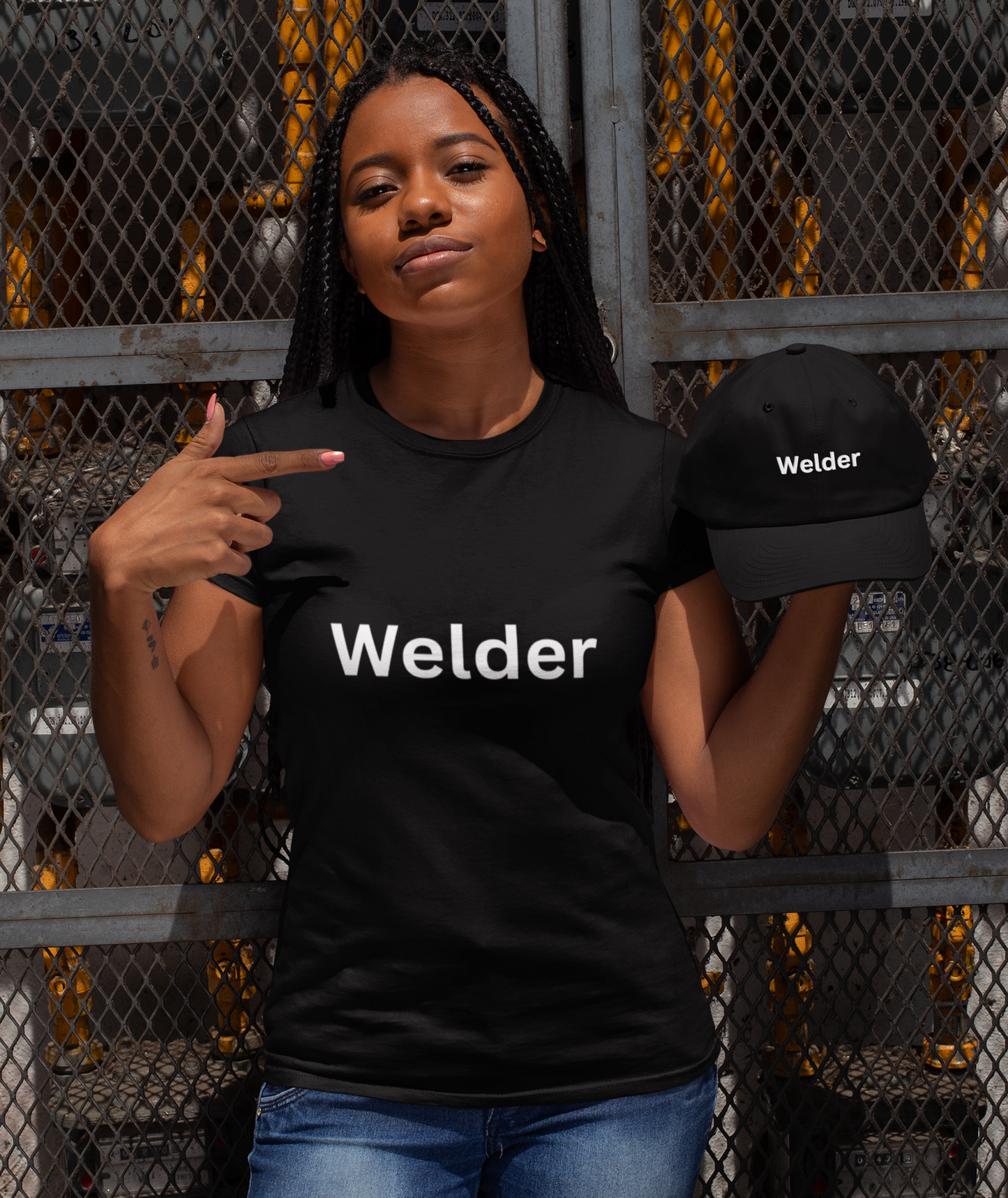 Welder Dad Cap - Embroidered White Lettering