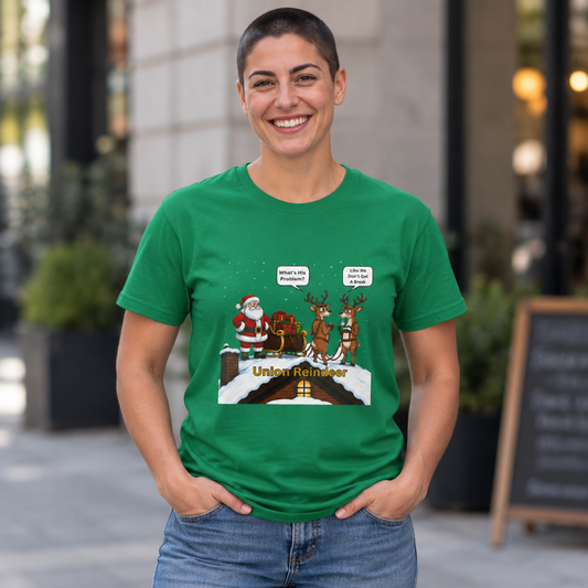 Union Reindeer Christmas Short Sleeve T-Shirt